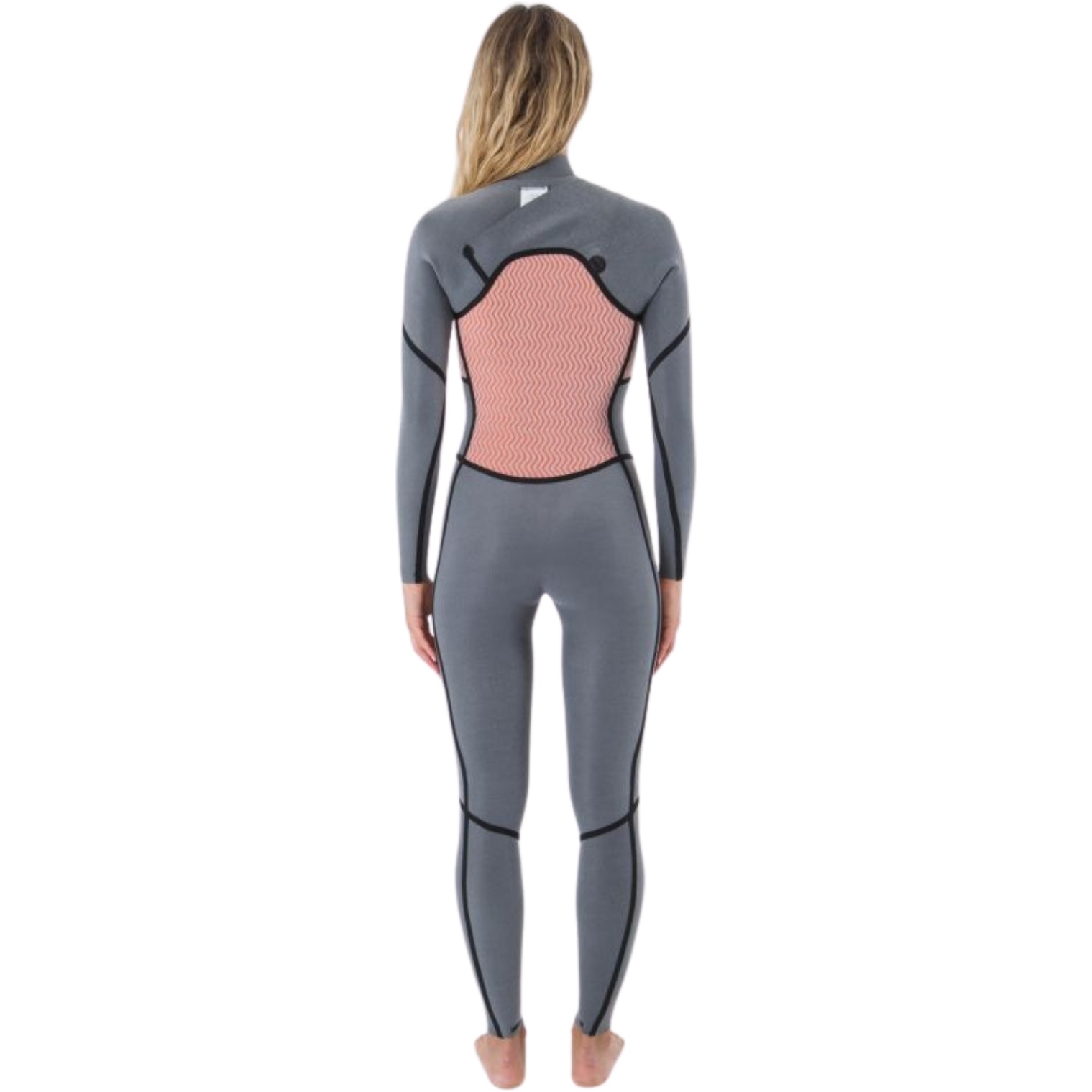 2025 Hurley Dames Plus 5/3mm Met Capuchon Borst Ritssluiting Wetsuit WFS0012544 - Black / Graphite